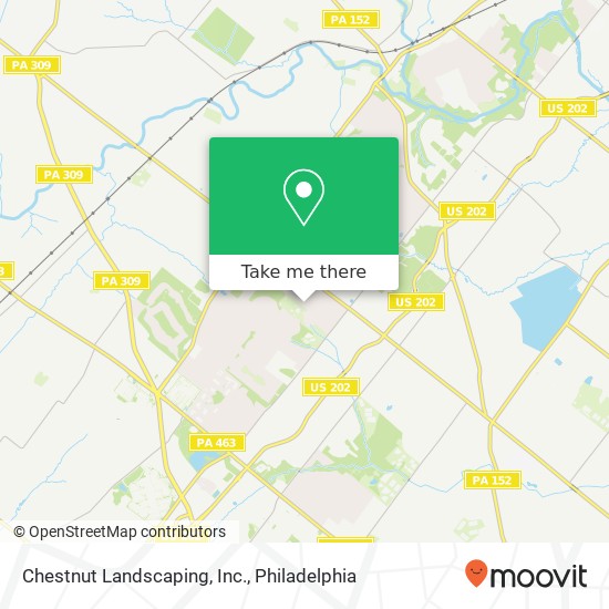 Mapa de Chestnut Landscaping, Inc.