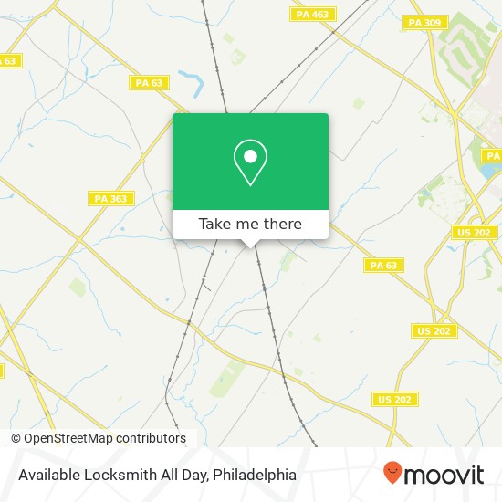Available Locksmith All Day map