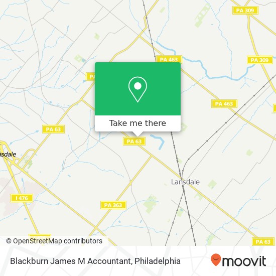 Blackburn James M Accountant map