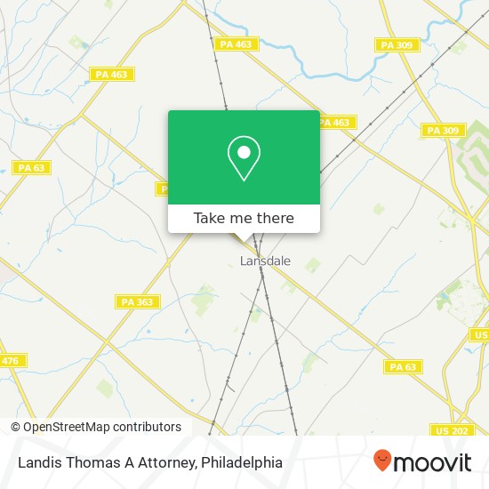 Landis Thomas A Attorney map