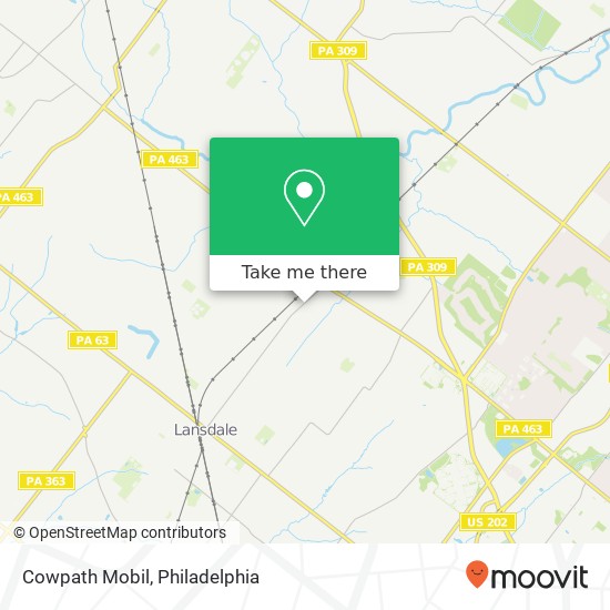 Cowpath Mobil map