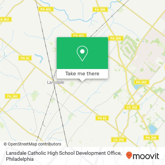 Lansdale Catholic High School Development Office map