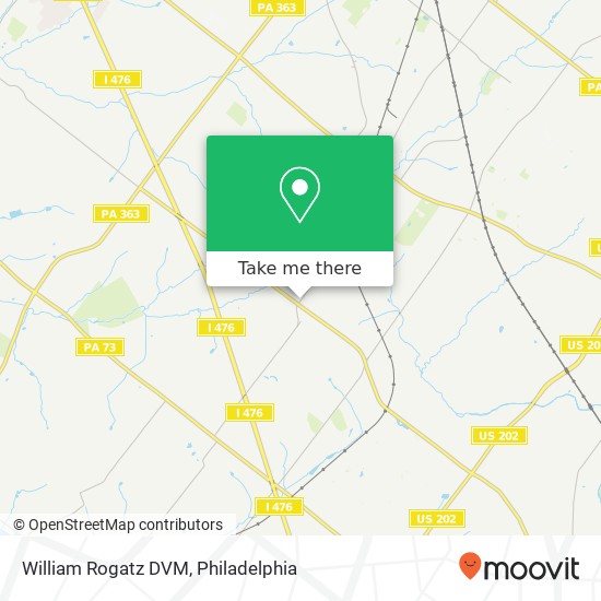 William Rogatz DVM map
