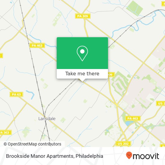 Mapa de Brookside Manor Apartments