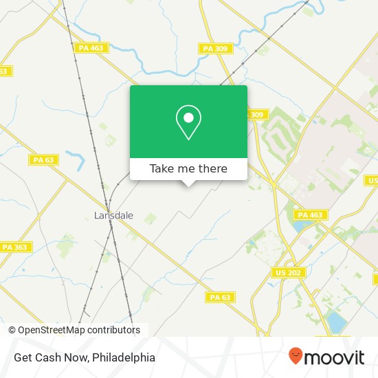 Get Cash Now map