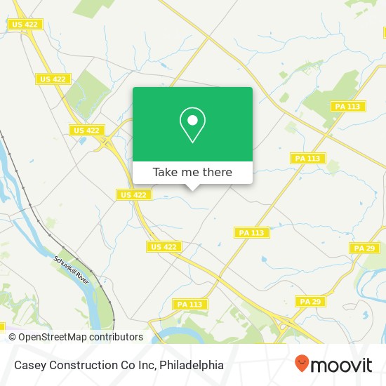 Mapa de Casey Construction Co Inc