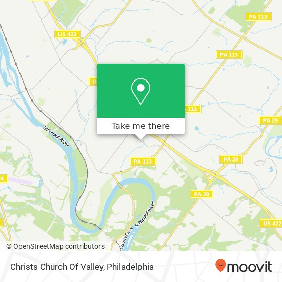 Christs Church Of Valley map