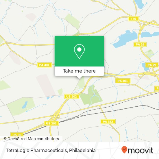 Mapa de TetraLogic Pharmaceuticals