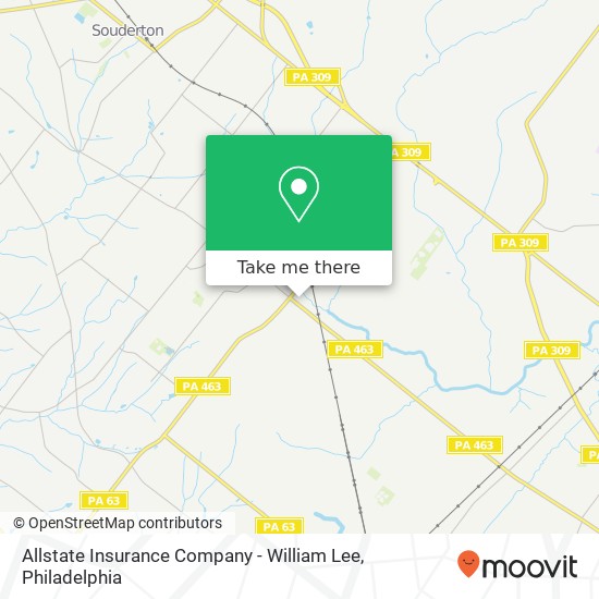 Allstate Insurance Company - William Lee map