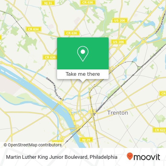 Martin Luther King Junior Boulevard map