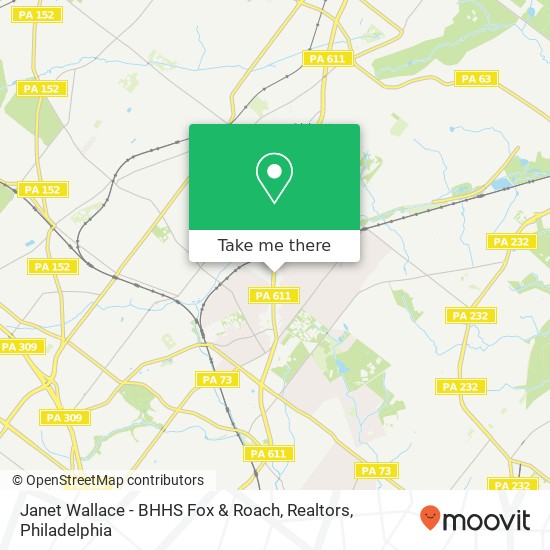 Mapa de Janet Wallace - BHHS Fox & Roach, Realtors