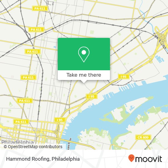 Mapa de Hammond Roofing