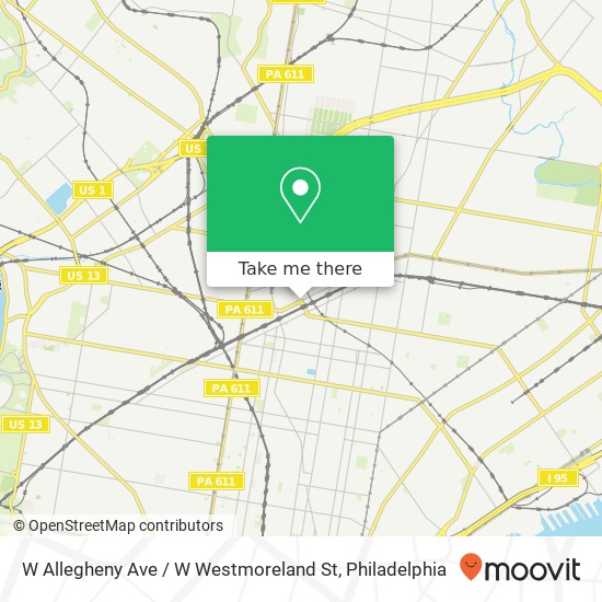 Mapa de W Allegheny Ave / W Westmoreland St