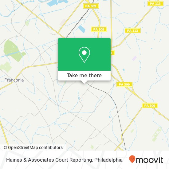 Mapa de Haines & Associates Court Reporting