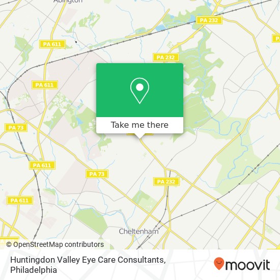 Mapa de Huntingdon Valley Eye Care Consultants