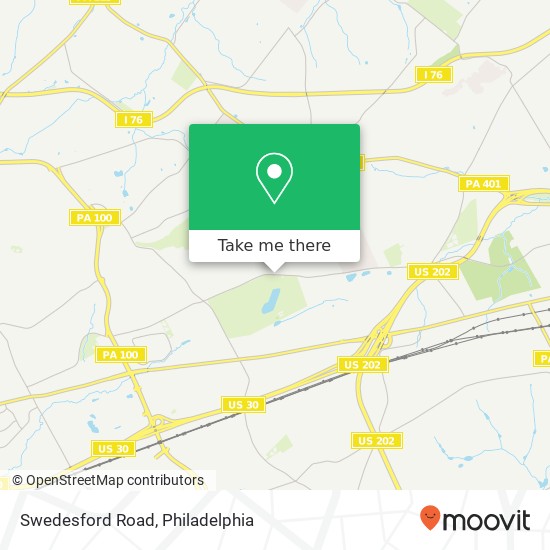 Mapa de Swedesford Road