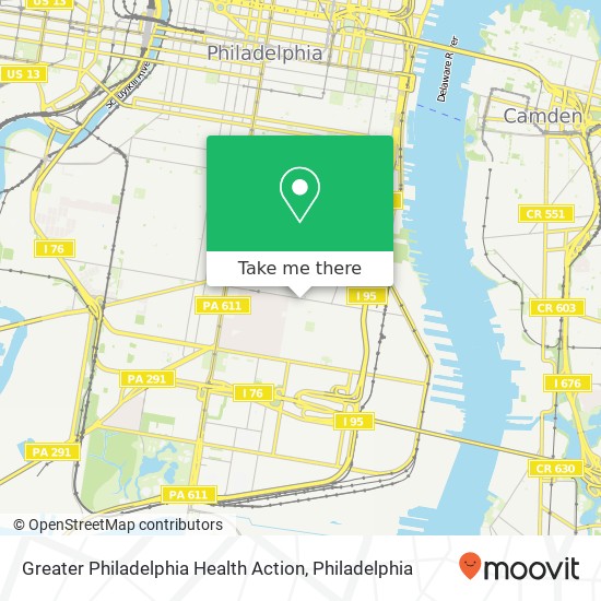 Mapa de Greater Philadelphia Health Action