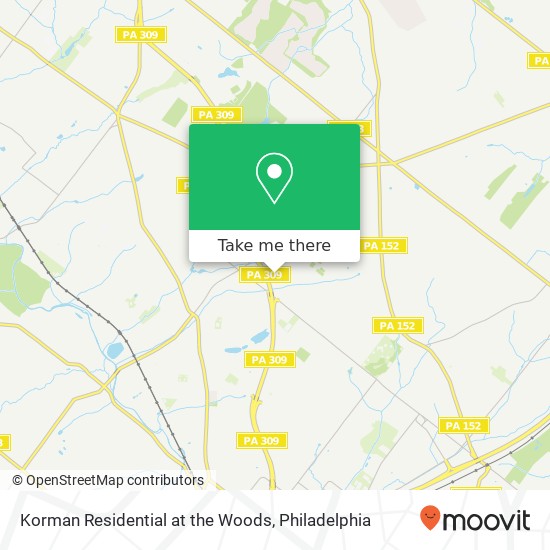 Korman Residential at the Woods map