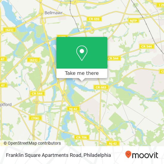 Mapa de Franklin Square Apartments Road