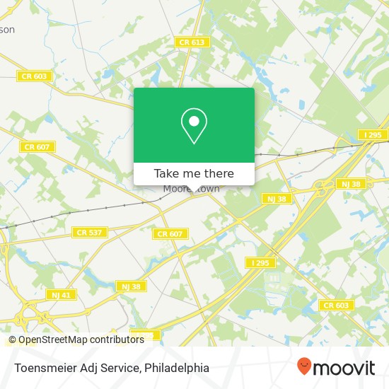 Toensmeier Adj Service map