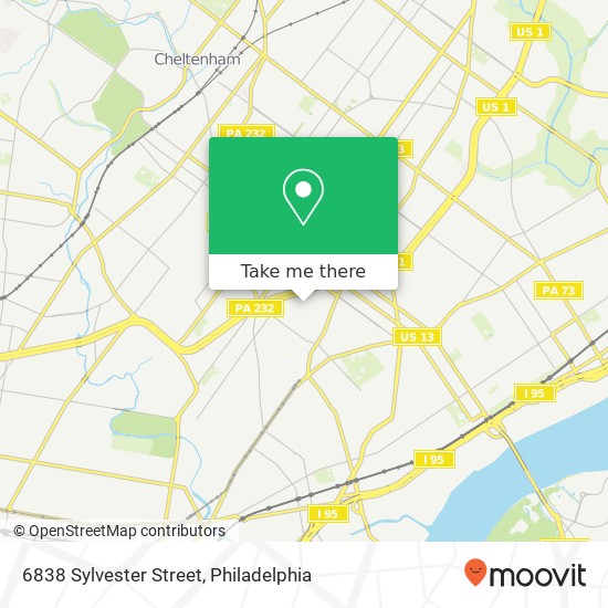 6838 Sylvester Street map