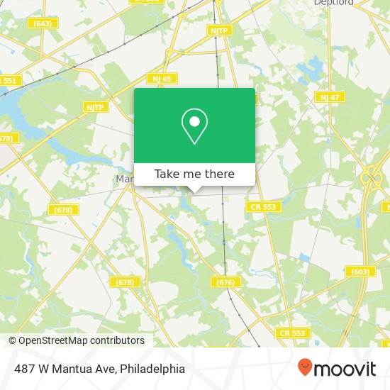 Mapa de 487 W Mantua Ave