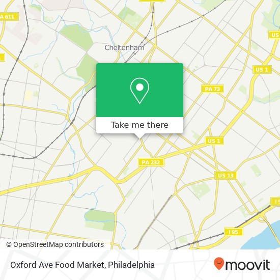 Oxford Ave Food Market map