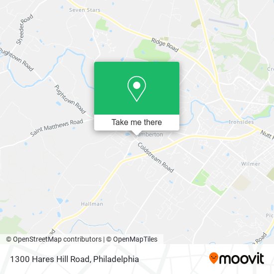 1300 Hares Hill Road map