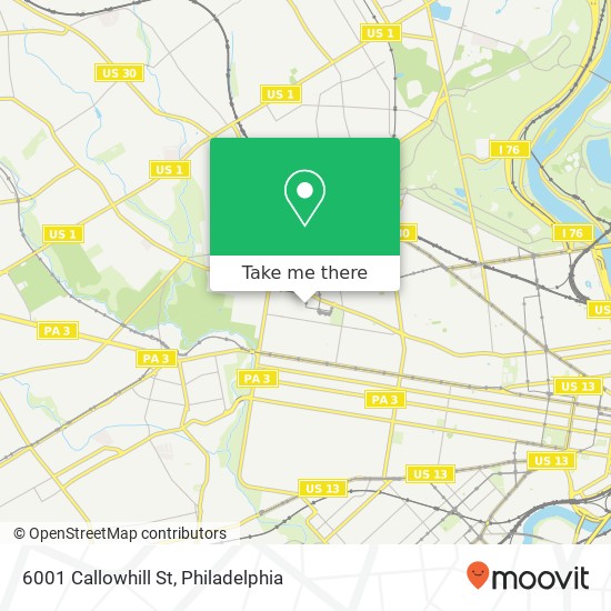 6001 Callowhill St map