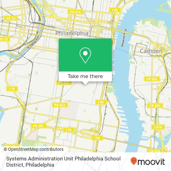 Systems Administration Unit Philadelphia School District map