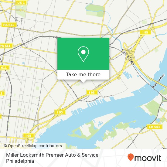Miller Locksmith Premier Auto & Service map