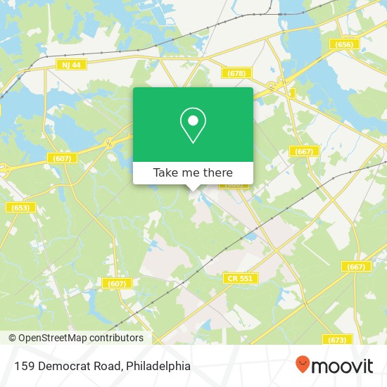 Mapa de 159 Democrat Road