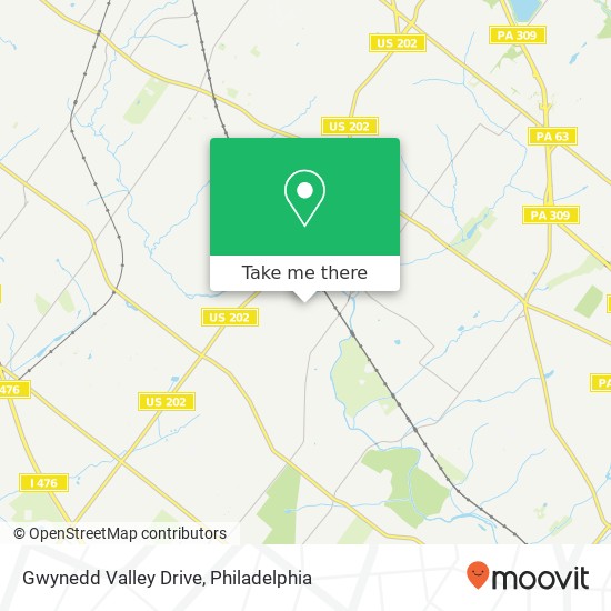 Mapa de Gwynedd Valley Drive