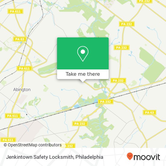 Jenkintown Safety Locksmith map