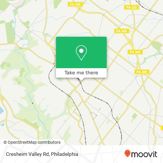 Cresheim Valley Rd map