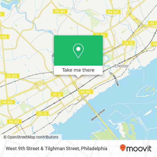West 9th Street & Tilghman Street map