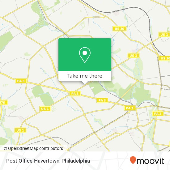 Mapa de Post Office-Havertown