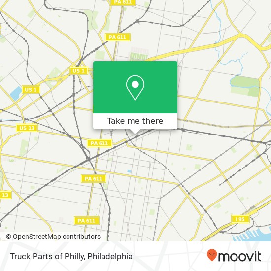 Truck Parts of Philly map