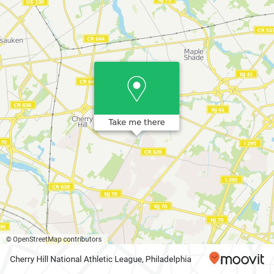 Mapa de Cherry Hill National Athletic League