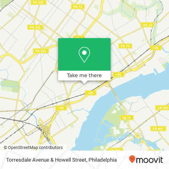 Torresdale Avenue & Howell Street map