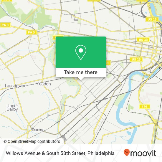 Mapa de Willows Avenue & South 58th Street