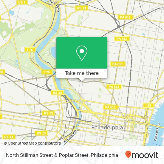 Mapa de North Stillman Street & Poplar Street