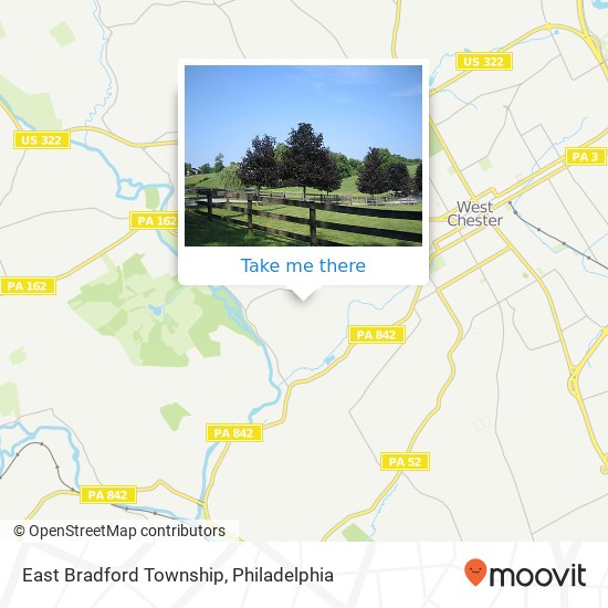East Bradford Township map