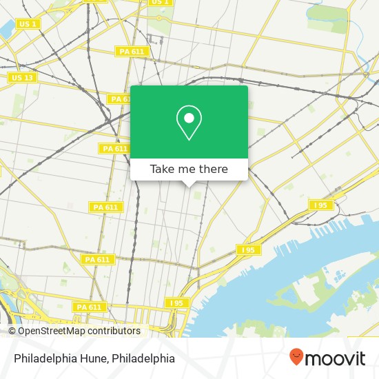 Philadelphia Hune map