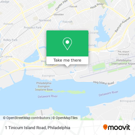 Mapa de 1 Tinicum Island Road