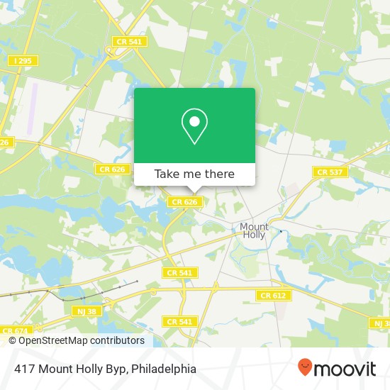 417 Mount Holly Byp map