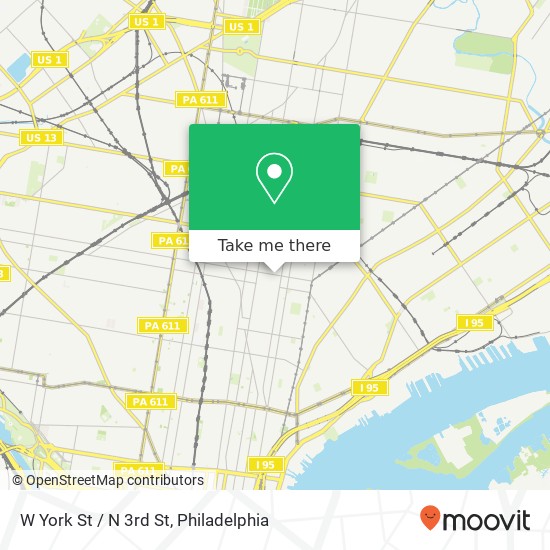 W York St / N 3rd St map