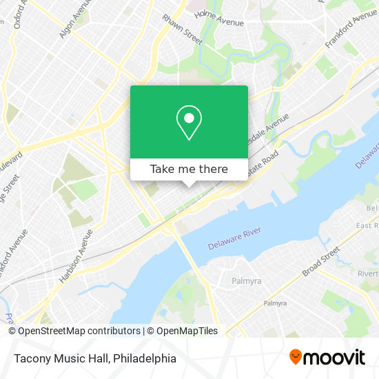 Tacony Music Hall map