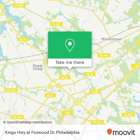 Kings Hwy at Foxwood Dr map