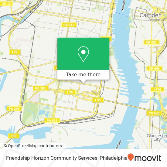 Friendship Horizon Community Services map